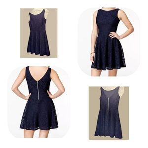 Speechless Juniors Black Lace Tank Dress
